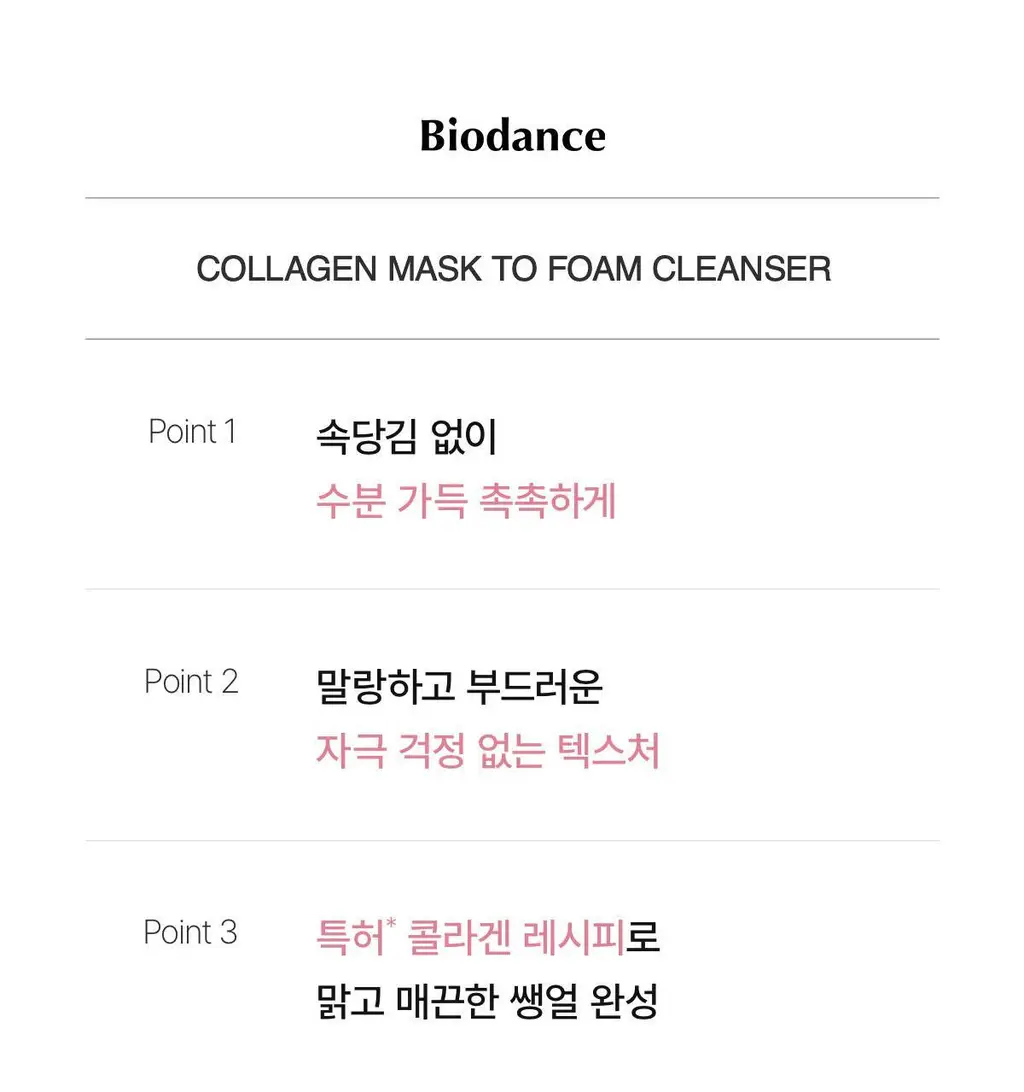 [수분촉촉/모공쫀쫀] 바이오던스 콜라겐 팩 투 폼 클렌저 150ml 상세페이지 9